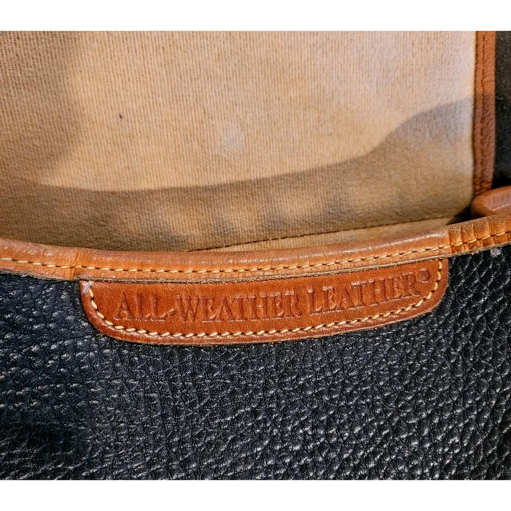Dooney & Bourke Vintage All Weather Leather Crossbody Bag Black Tan Duck Logo